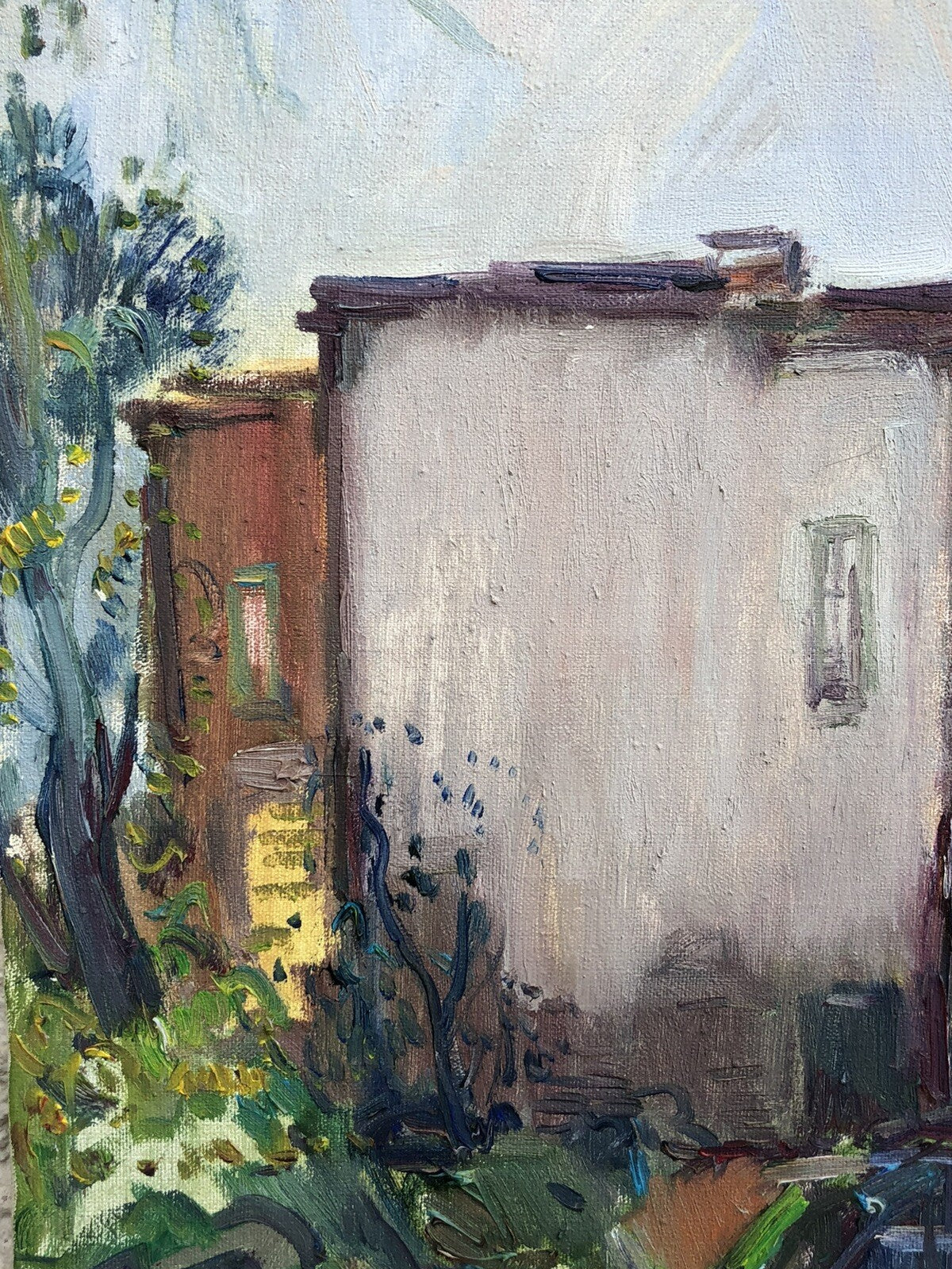 Quadro vintage -Al Sarno- dipinto a olio su tela